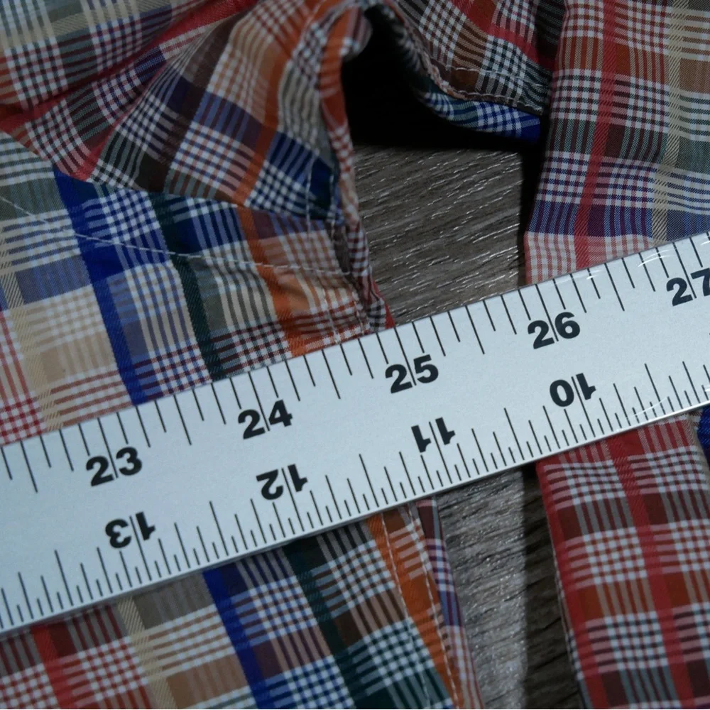 Johnston & Murphy Red and Blue Plaid Shirt - Picture 4 of 5